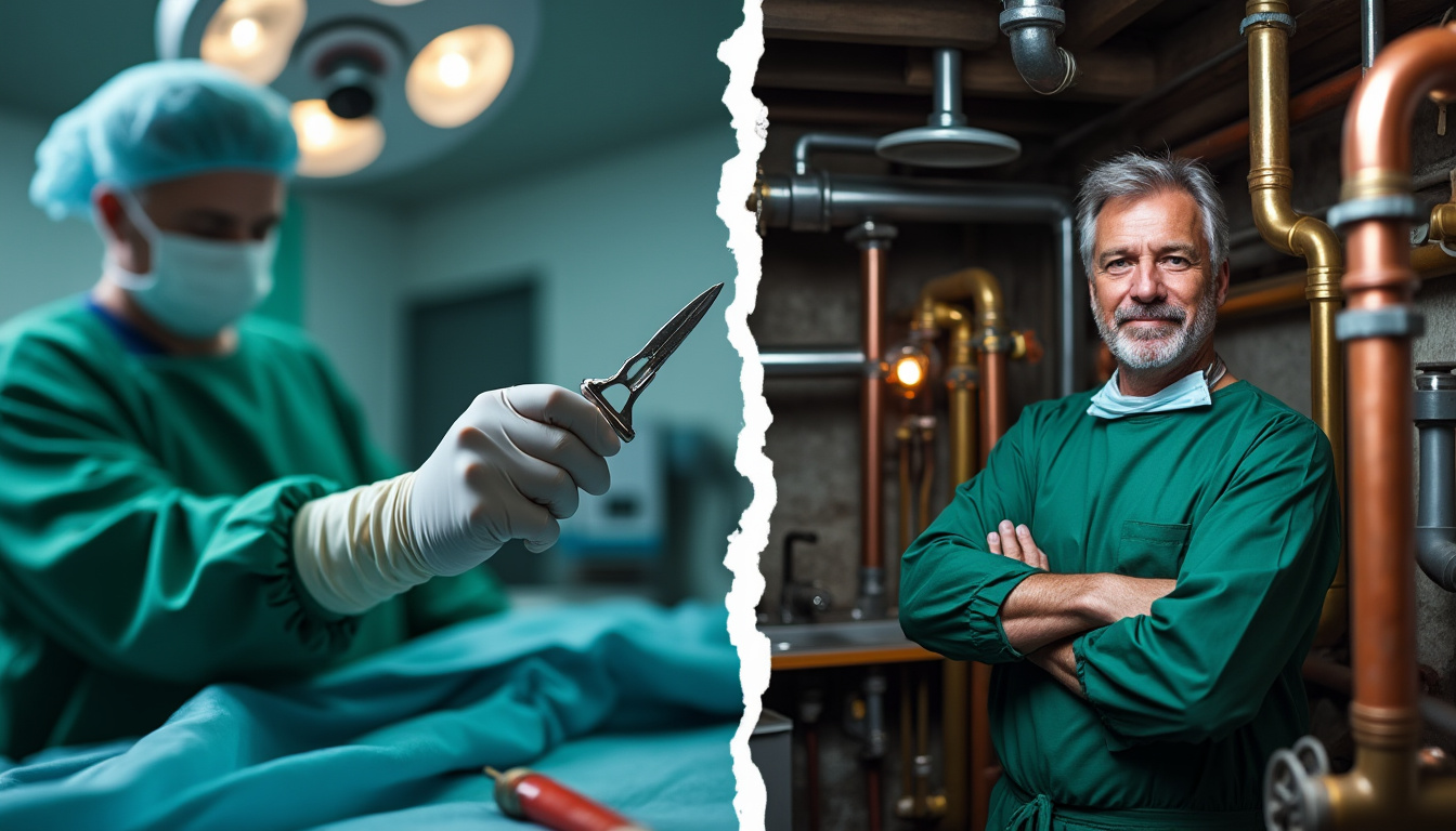 découvrez la vie fascinante du dr grimaud, un professionnel hors du commun, partagé entre sa passion pour la chirurgie et son expertise en plomberie. un portrait inattendu d'une dualité remarquable.