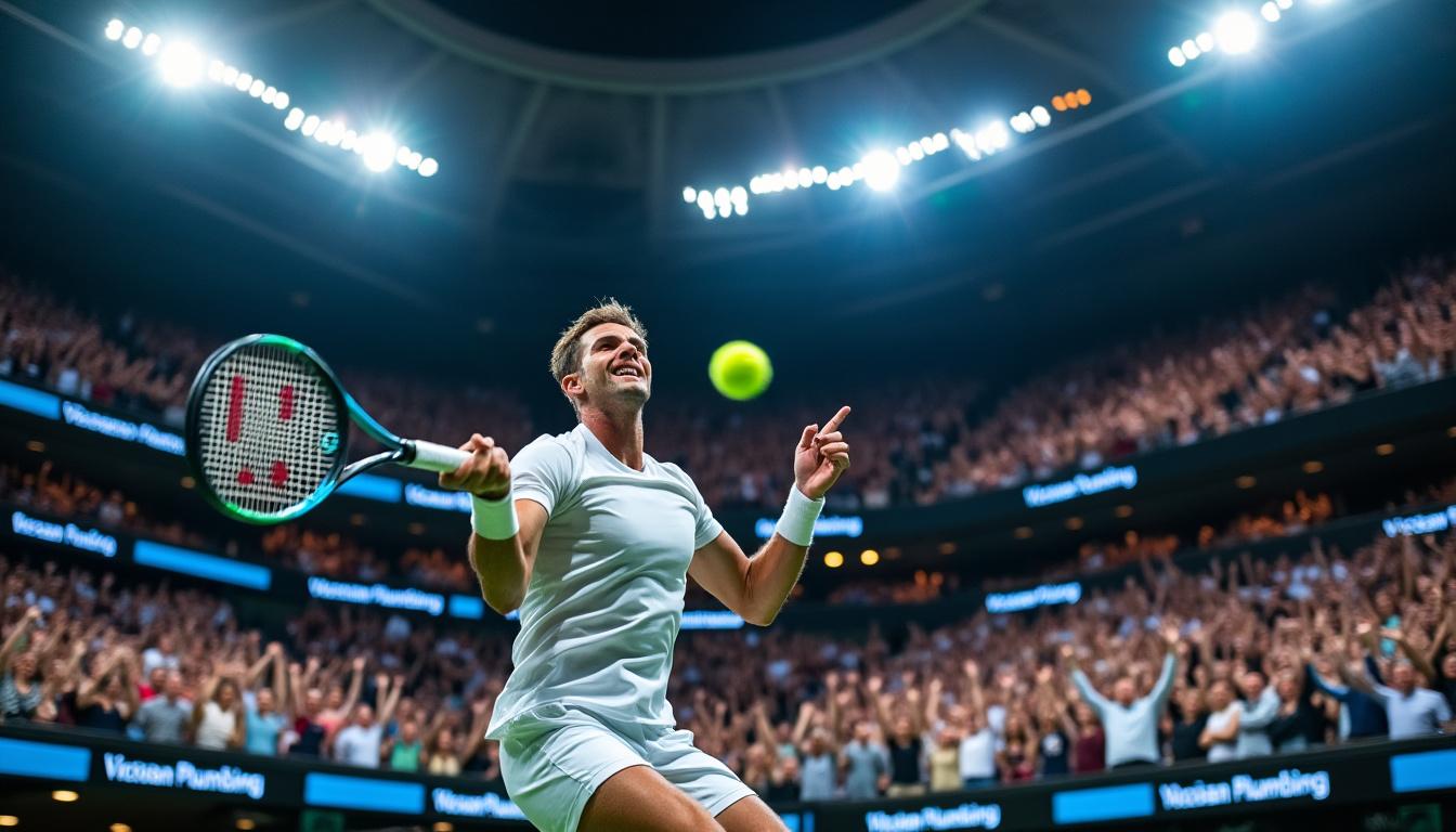 cerundolo reste invaincu dans le format uts après la première journée de la finale londonienne victorian plumbing uts, démontrant une performance impressionnante.