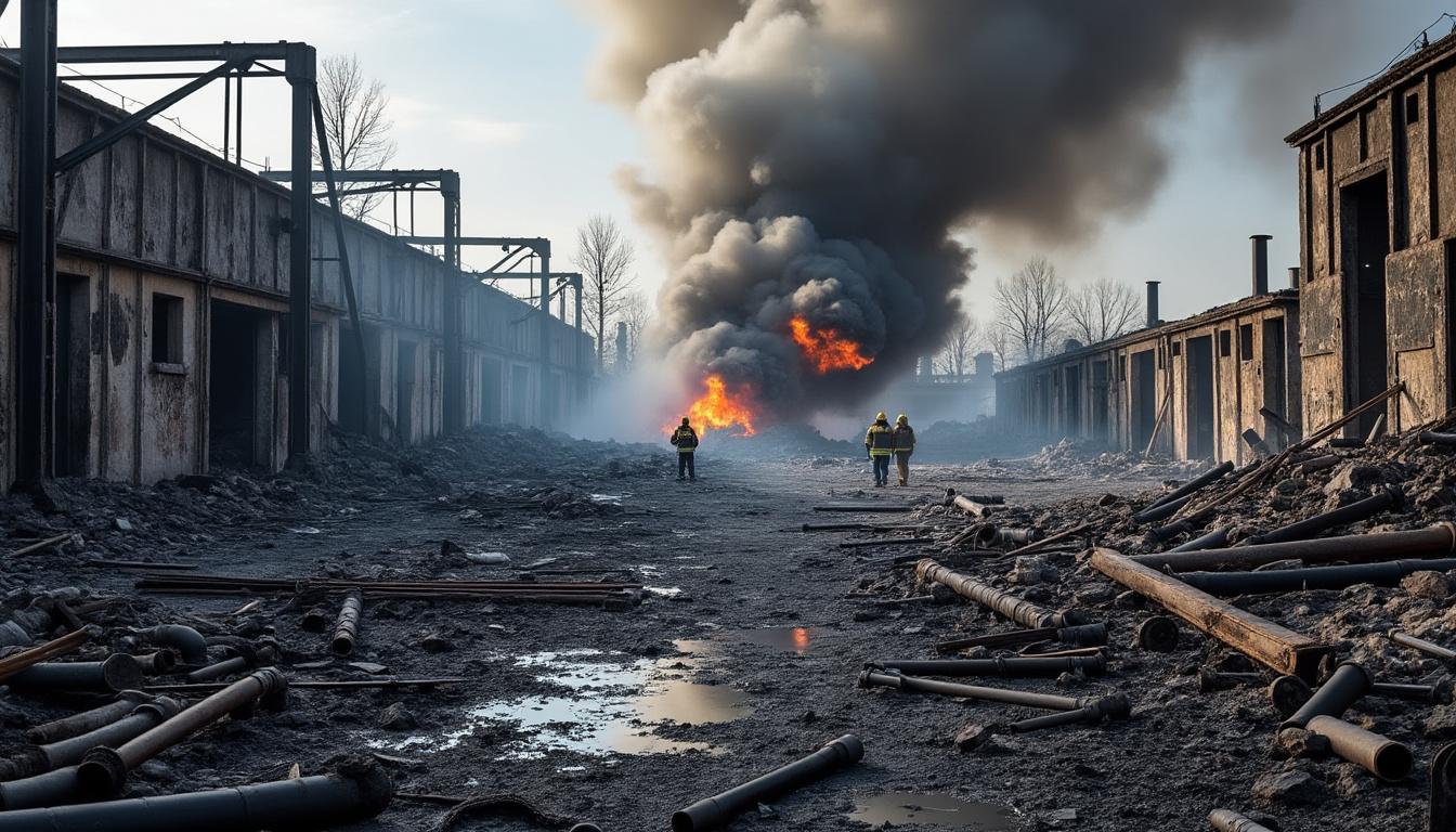 VIDÉO. Incendie dévastateur : une entreprise de plomberie proche de Vitré réduite en cendres