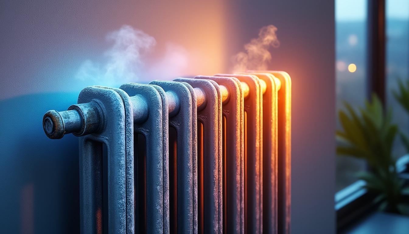 Radiateur froid en bas et chaud en haut : signe d’un déséquilibre du chauffage