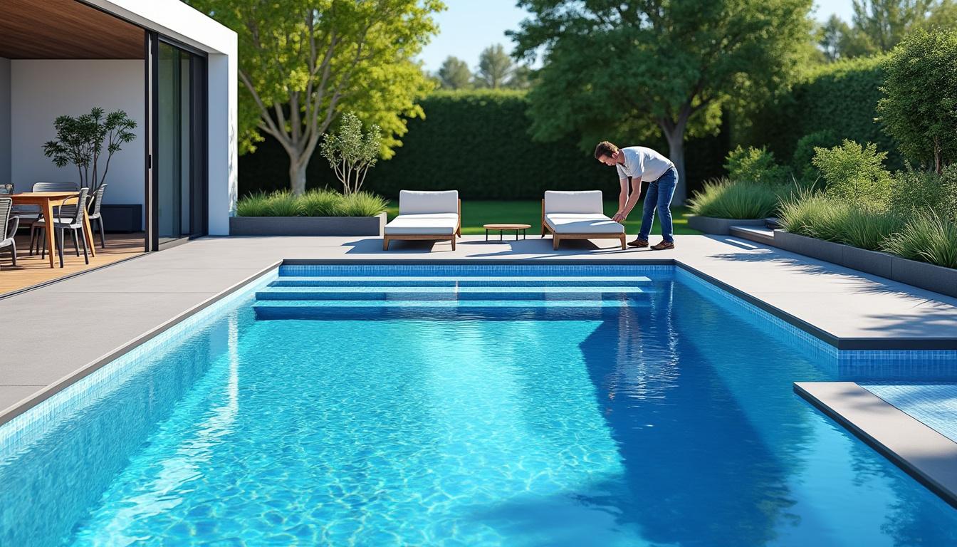 Prix piscine Desjoyaux 10×5 : décomposition du budget, plomberie et entretien inclus