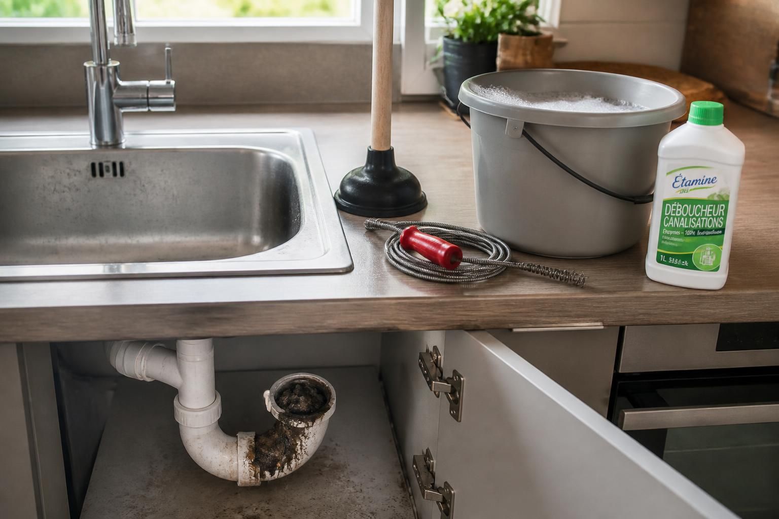 découvrez des solutions efficaces pour déboucher un siphon bouché dans la cuisine rapidement et éviter les mauvaises odeurs.