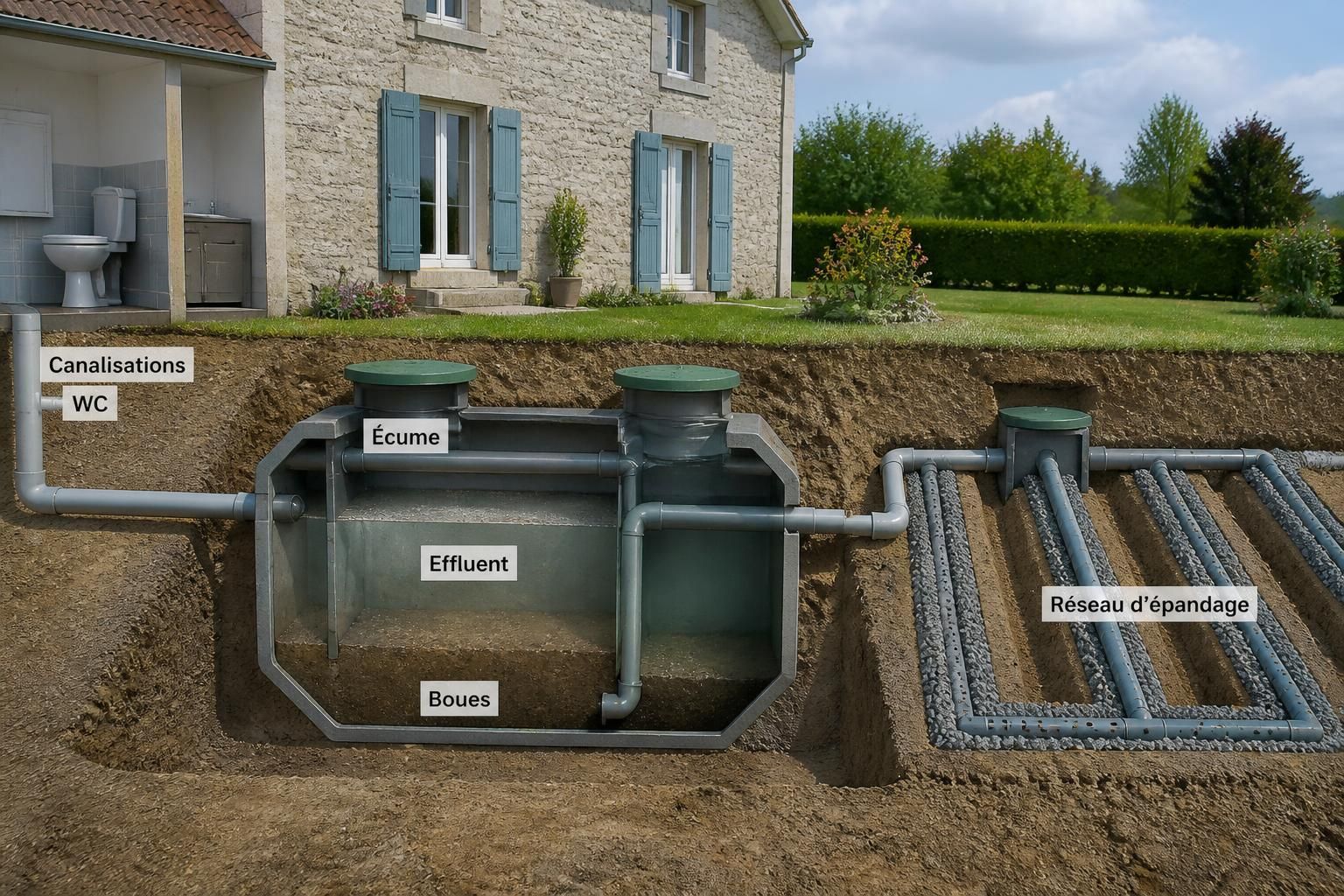 découvrez de manière simple et claire le fonctionnement d'une fosse septique, son rôle dans le traitement des eaux usées et son entretien essentiel pour un bon fonctionnement.